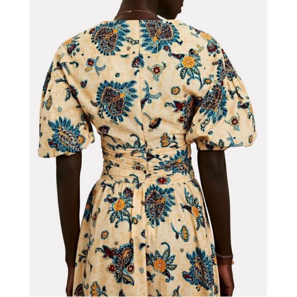 💕A.L.C.💕 Rylan Printed Puff Sleeve Top & Lucie Floral Maxi Skirt  ~ Apricot 2 - Picture 3 of 16